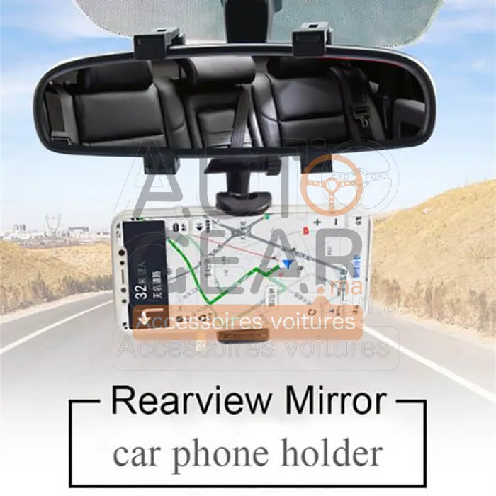 Support Téléphone de Rétroviseur de Voiture Universel