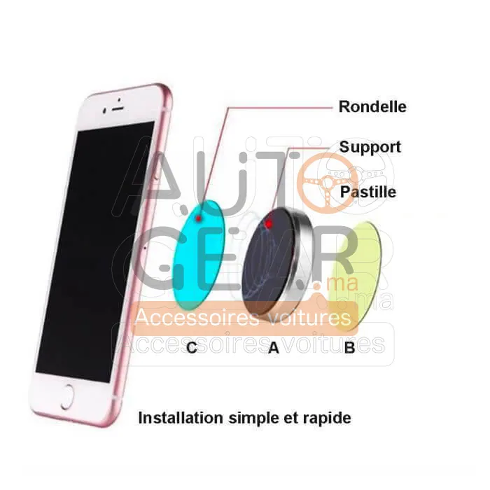 Support Téléphone Voiture Magnétique Universel vue 4