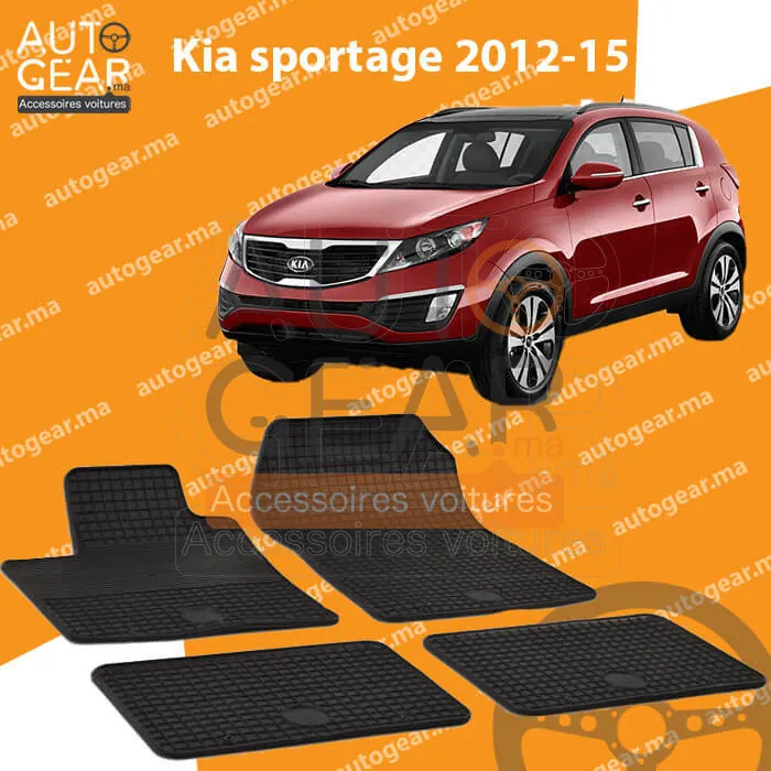 Tapis de Sol sur Mesure en Caoutchouc Kia Sportage (2012-2015)
