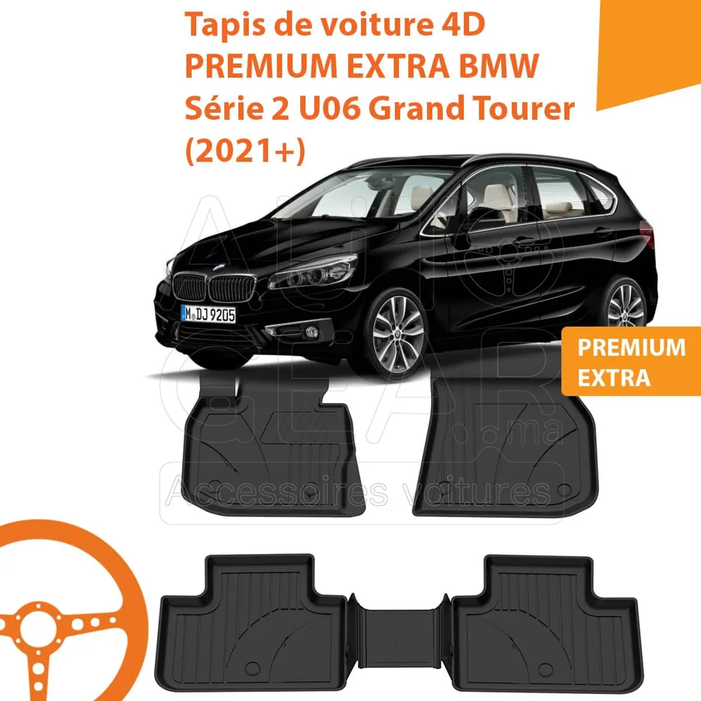 Tapis de Voiture 4D Premium Extra BMW Série 2 U06 Grand Tourer (2021+)