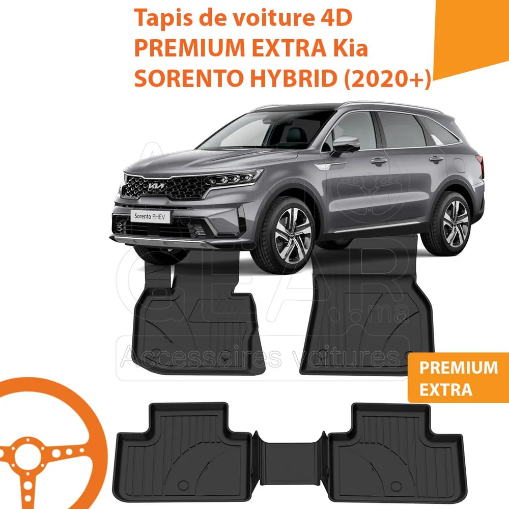 Tapis de Voiture 4D Premium Extra Kia Sorento Hybrid (2020+)