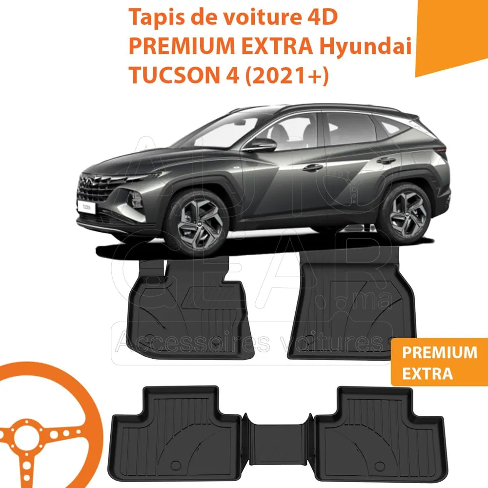 Tapis de Voiture 4D Premium Hyundai Tucson 4 (2021+)