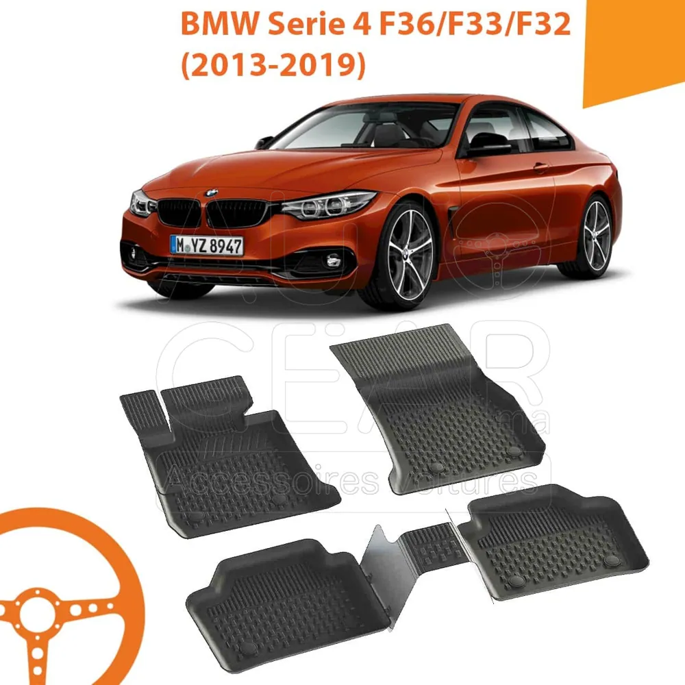 Tapis de Voiture 4D Sahler pour BMW Série 4 F36/F33/F32 (2013-2019)