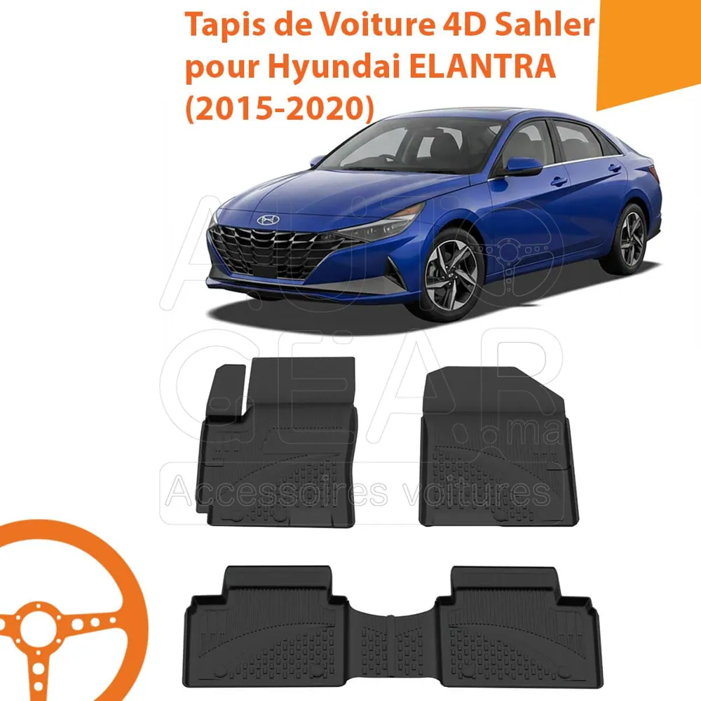 Tapis de Voiture 4D Sahler pour Hyundai Elantra (2015-2020)