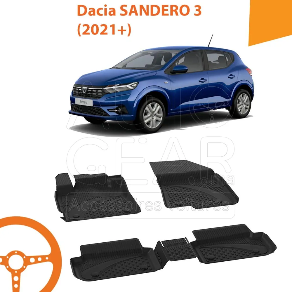 Tapis de Voiture 4D Sahler pour Dacia Sandero 3 (2021+)