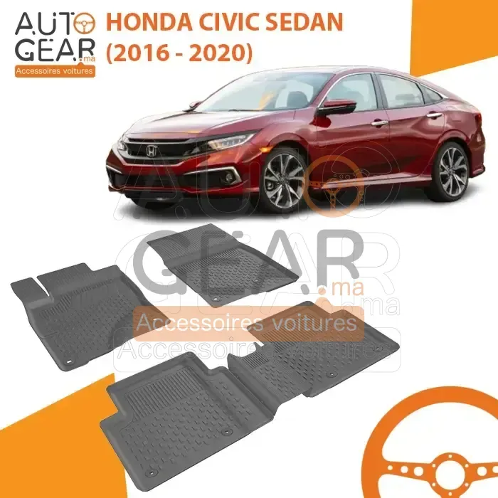 Tapis de Voiture 4D Sahler pour Honda Civic Sedan (2016-2020)