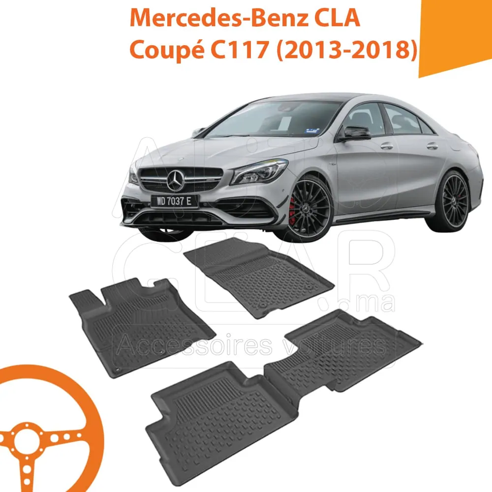 Tapis de Voiture 4D Sahler pour Mercedes-Benz CLA Coupé C117 (2013-2018)