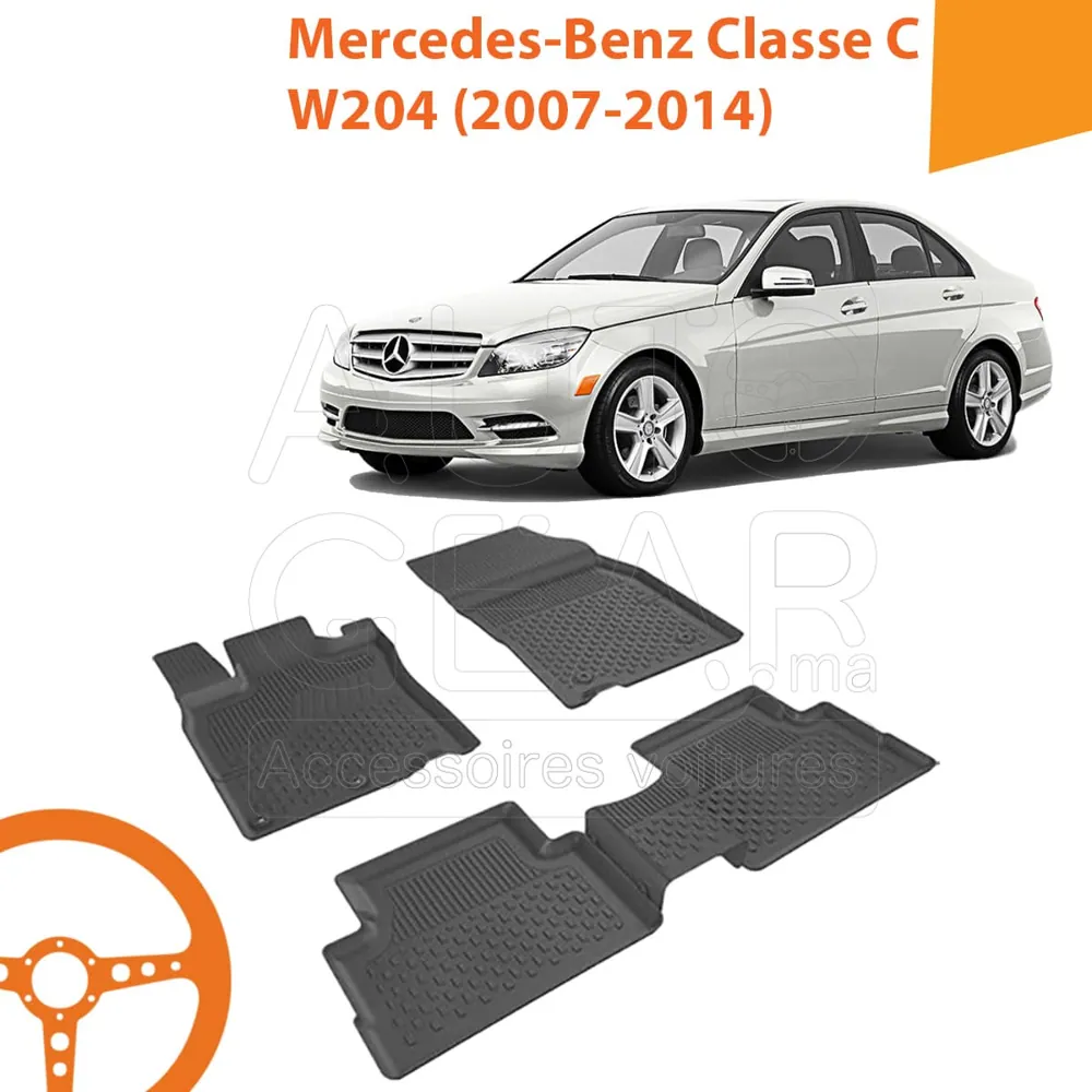 Tapis de Voiture 4D Sahler pour Mercedes-Benz Classe C W204 (2007-2014)