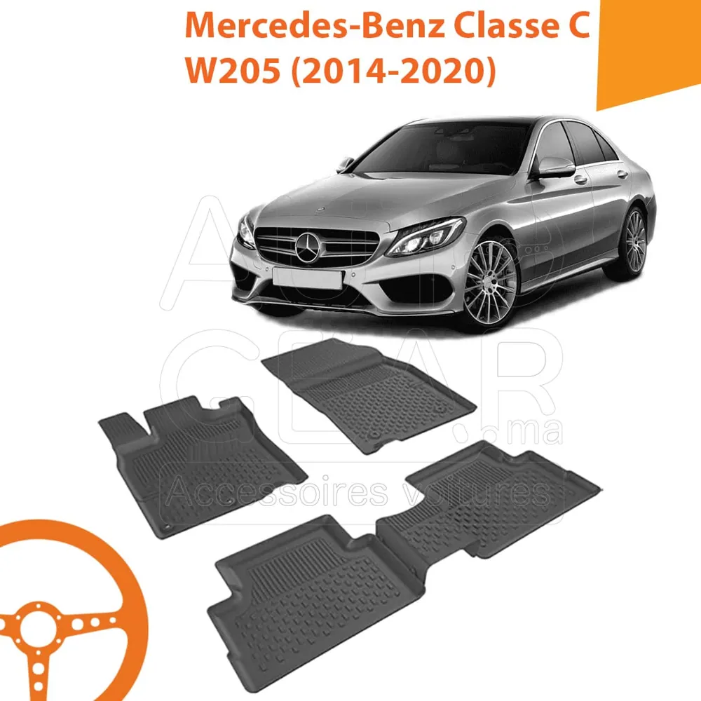 Tapis de Voiture 4D Sahler pour Mercedes-Benz Classe C W205 (2014-2020)