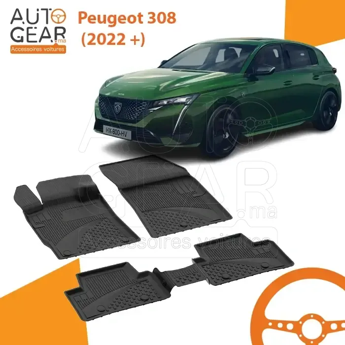 Tapis de Voiture 4D Sahler pour Peugeot 308 (2022-2025)