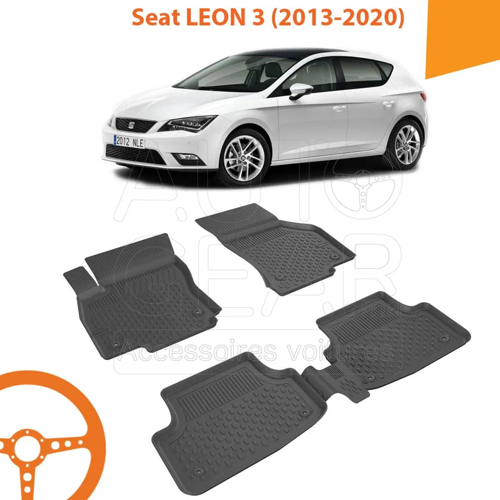 Tapis de Voiture 4D Sahler pour Seat León 3 (2013-2020)
