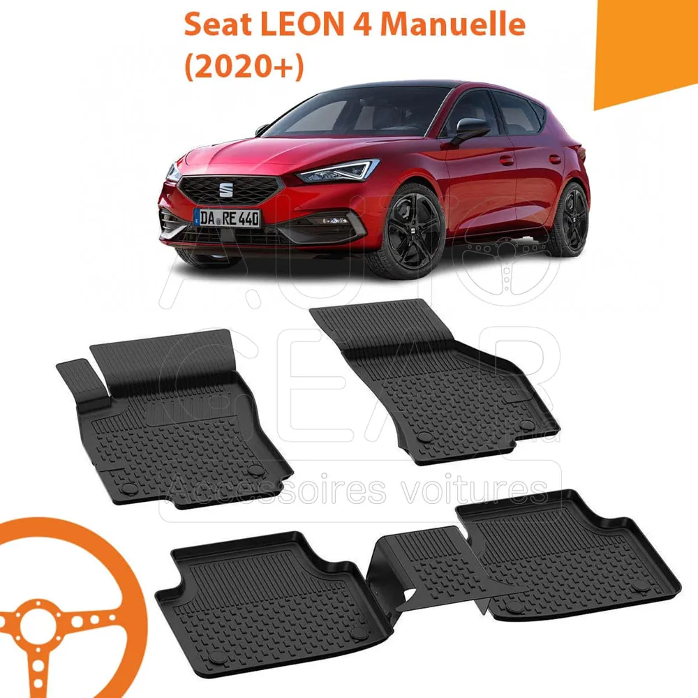 Tapis de Voiture 4D Sahler pour Seat León 4 Manuelle (2020+)