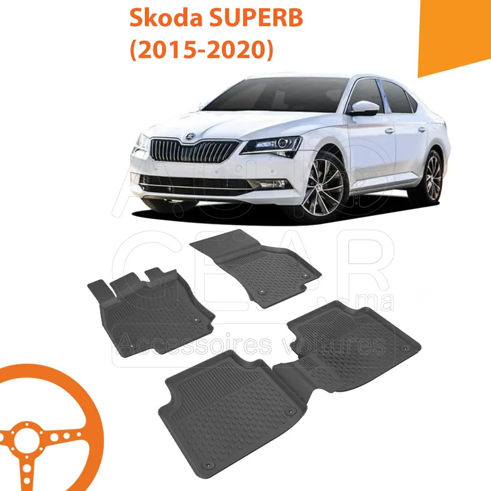Tapis de Voiture 4D Sahler pour Skoda Superb (2015-2020)