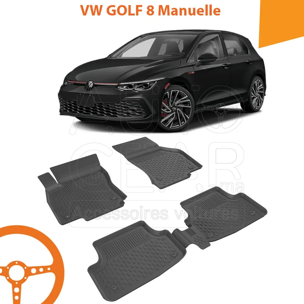 Tapis de Voiture 4D Sahler pour Volkswagen Golf 8 Manuelle (2021+)