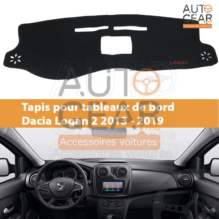 Tapis tableau de bord Dacia Logan 2 2013-2019 vue 2