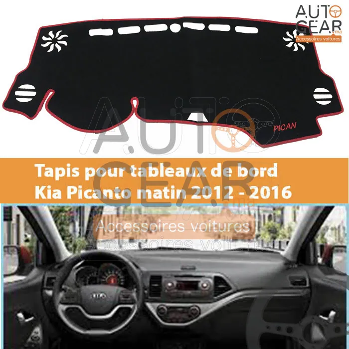 Tapis tableau de bord Kia Picanto 2012-2016 vue 2