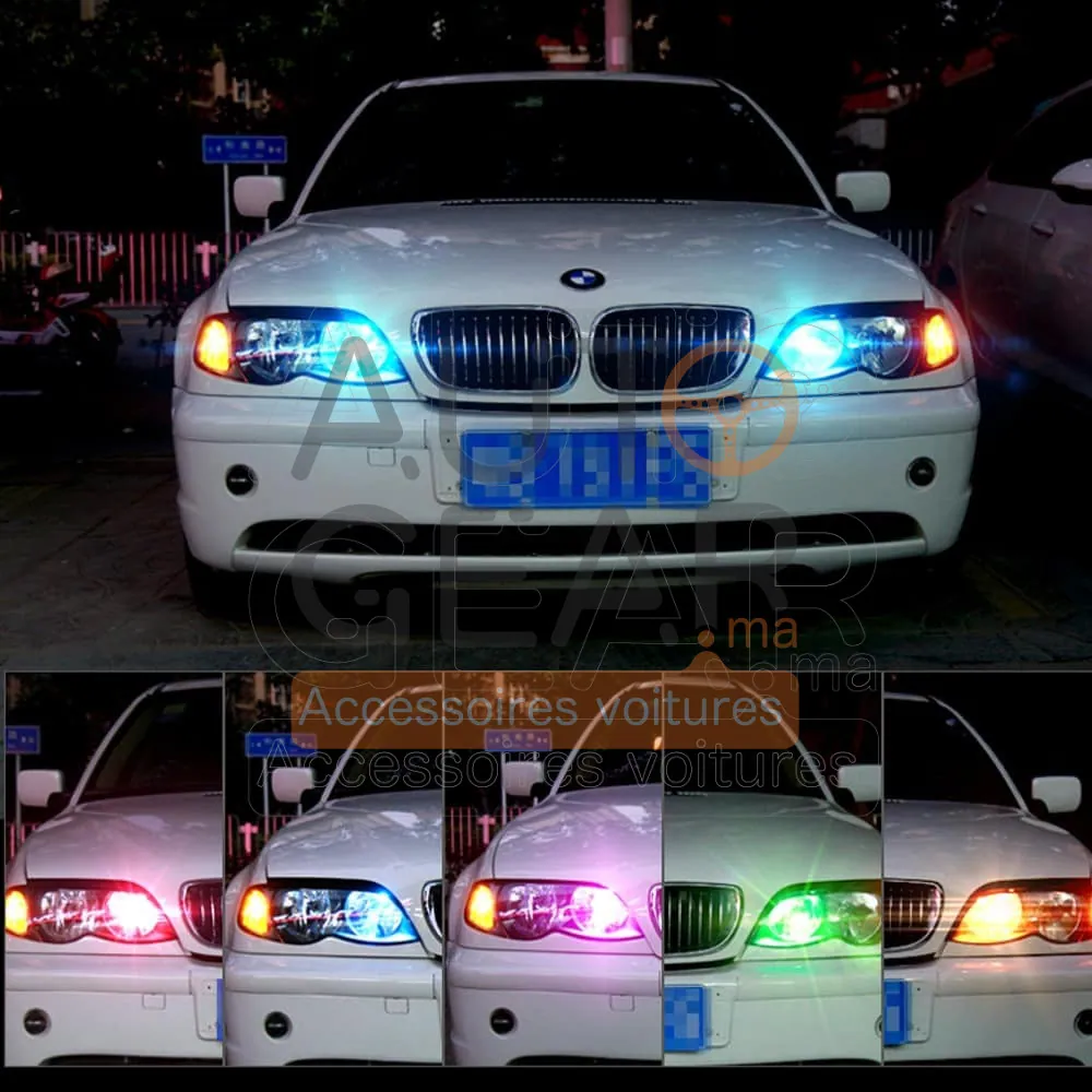 Veilleuses LED RGB T10 Multicolores avec Télécommande (16 Couleurs) vue 3