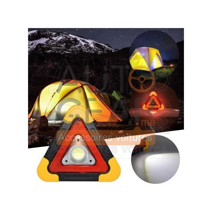 Triangle de Sécurité Multifonctions avec Lampe LED vue 2