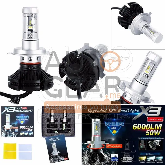 Ampoules LED Turbo X3 Jaune Blanc Bleu Glace